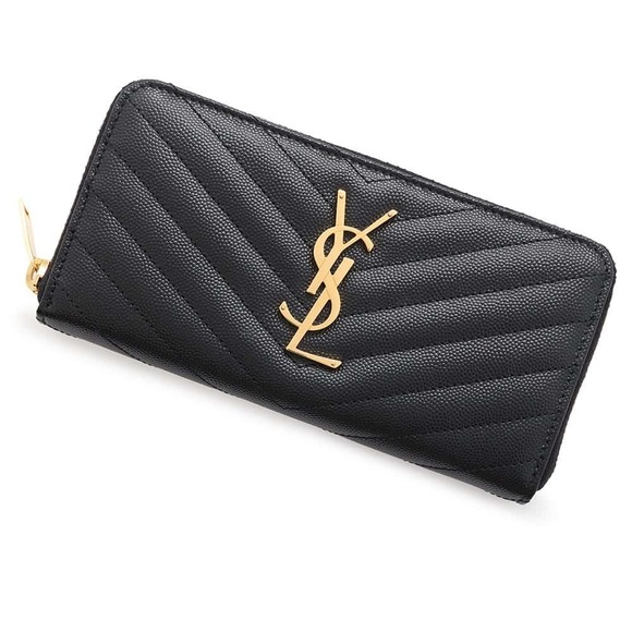 Saint Laurent Matelass Wallet Black Monogram Paris Long - Picture 1 of 8